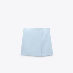 NWT Zara light blue wrap skort